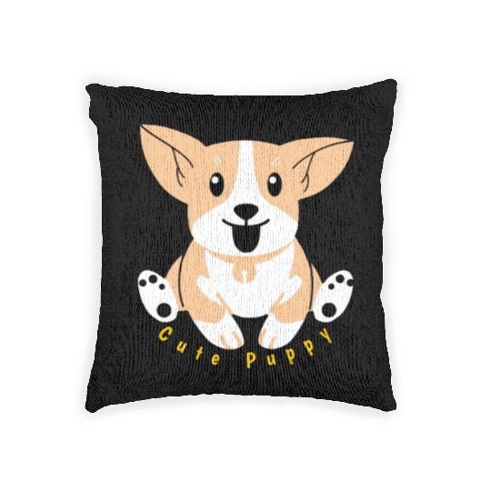 Cute Puppy Woven Pillows