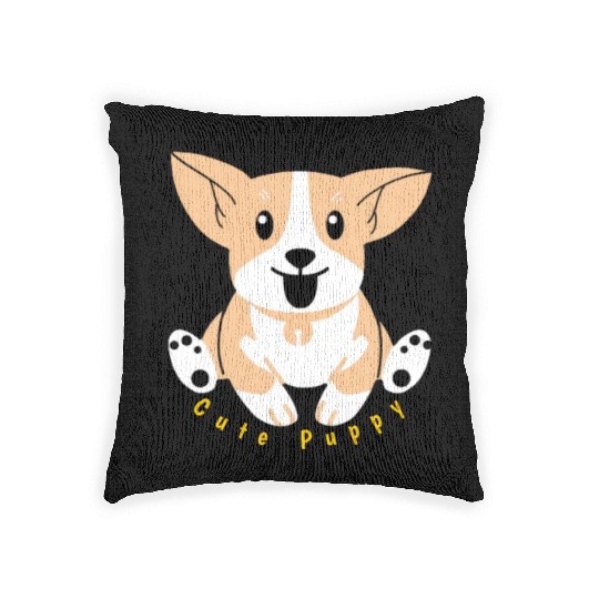 Cute Puppy Woven Pillows