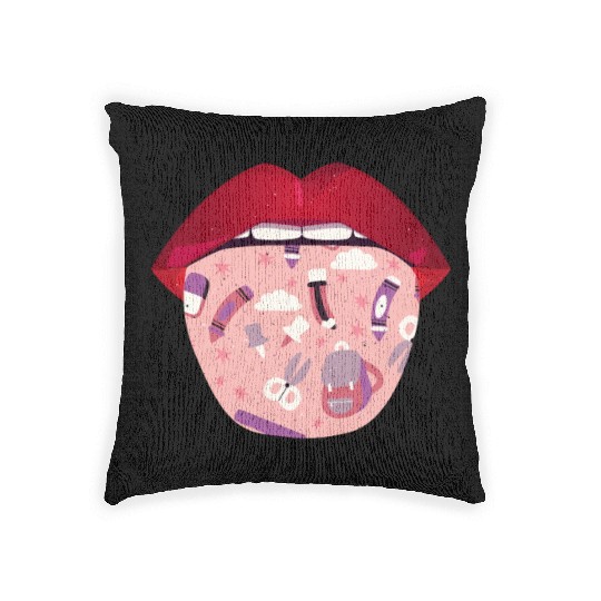 Daycare Teacher Lips Woven Pillows