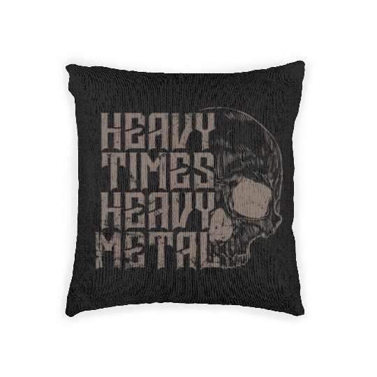 Heavy Times Heavy Metal Music Band Genre Woven Pillows