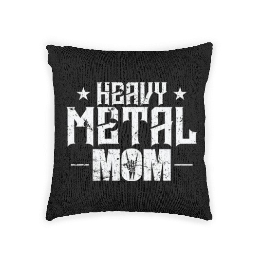 Heavy Metal Mom Music Band Genre Woven Pillows