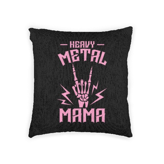 Heavy Metal Mom Music Band Genre Woven Pillows