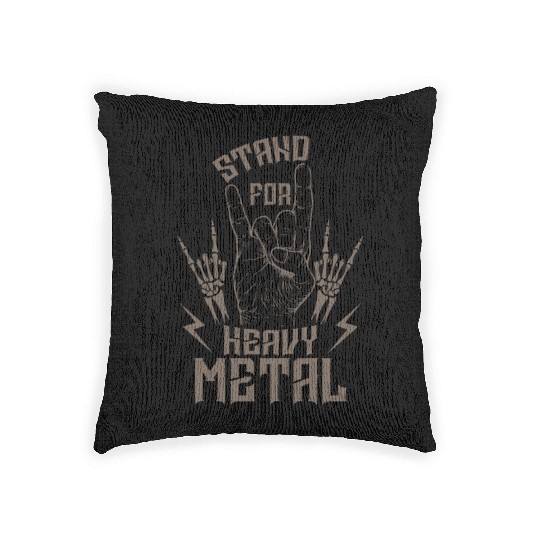Stand for Heavy Metal Music Band Genre Woven Pillows