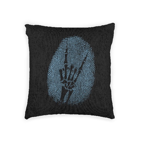 Heavy Metal Fingerprint Music Genre Woven Pillows