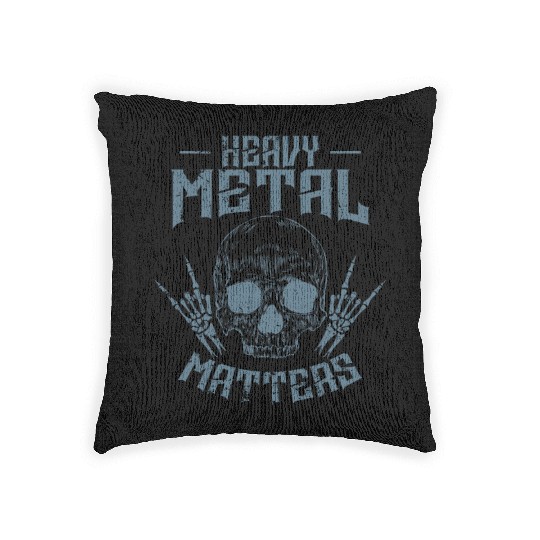 Heavy Metal Matters Bonehead Music Woven Pillows