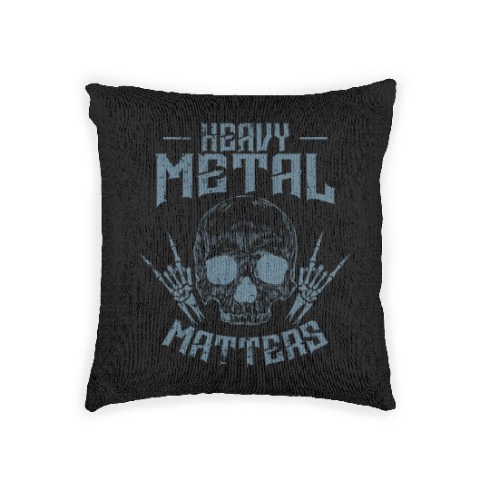 Heavy Metal Matters Bonehead Music Woven Pillows