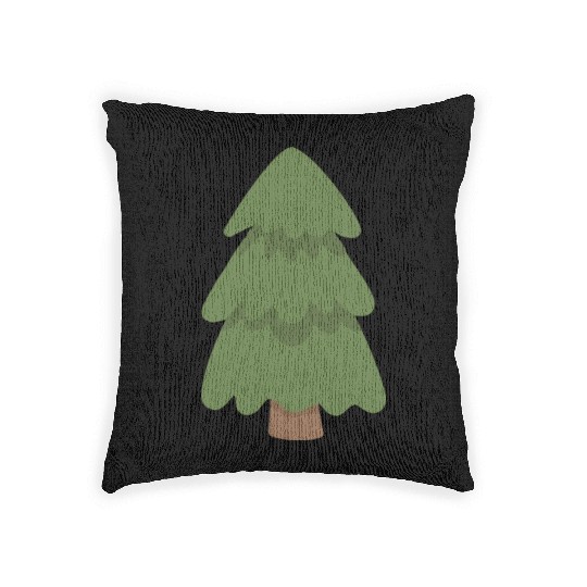 Cartoon Evergreen Tree Woven Pillows