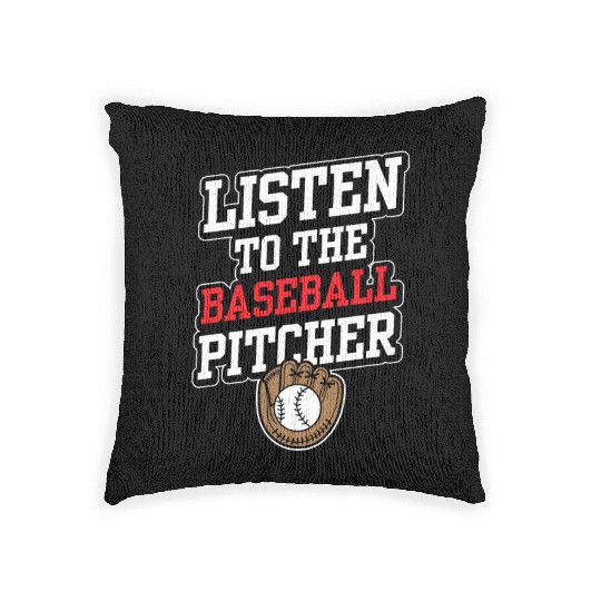 Listen To The Baseball Pitcher Player Hobby Woven Pillows