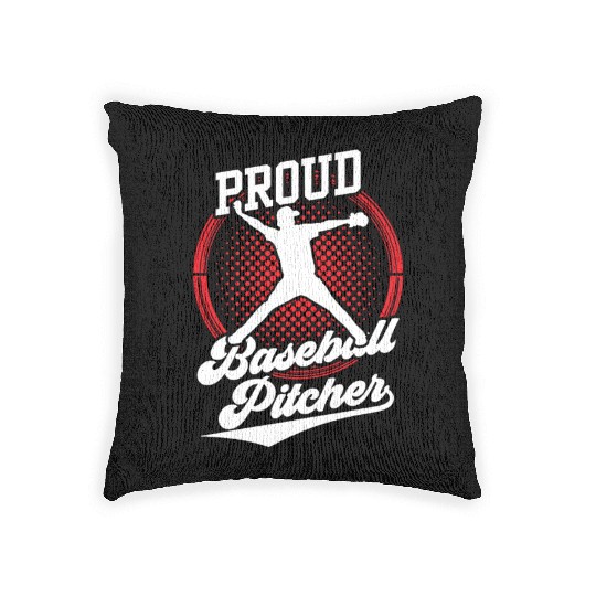 Proud Baseball Pitcher Player Hobby Sayings Woven Pillows