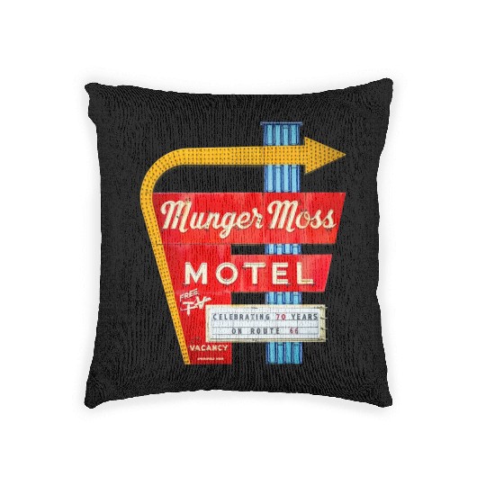Munger Moss Motel Sign Route 66 Lebanon MO Woven Pillows