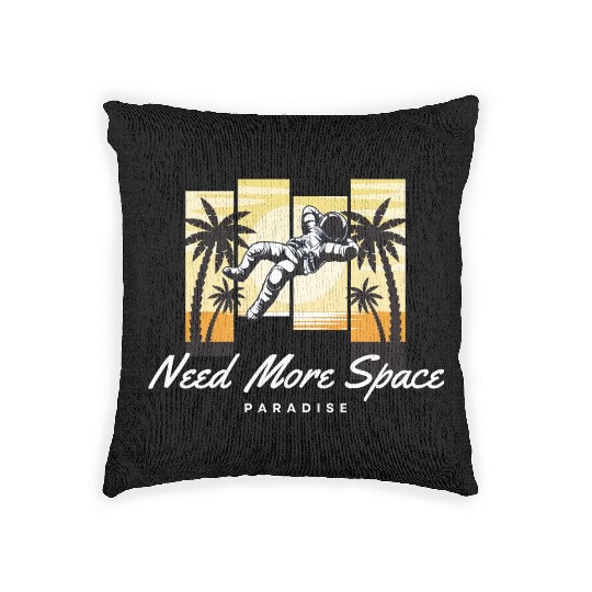 Astronaut Need More Space Paradise Woven Pillows