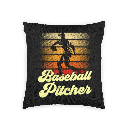 Baseball Pitcher Player Hobby Sayings Woven Pillows