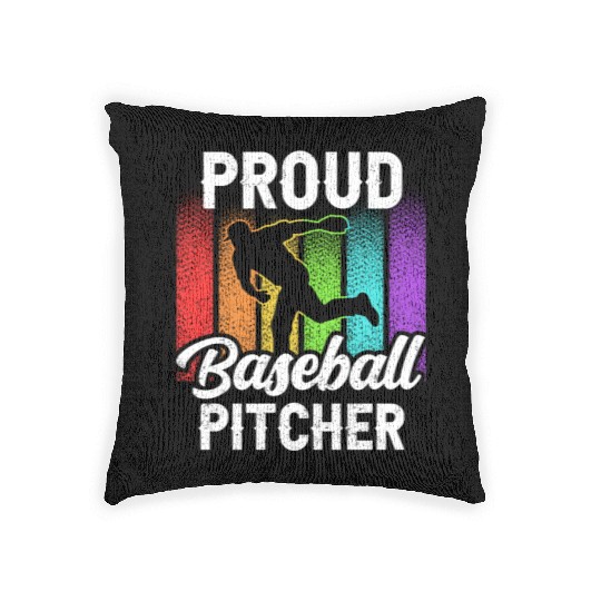 Proud Baseball Pitcher Sayings Player Hobby Woven Pillows