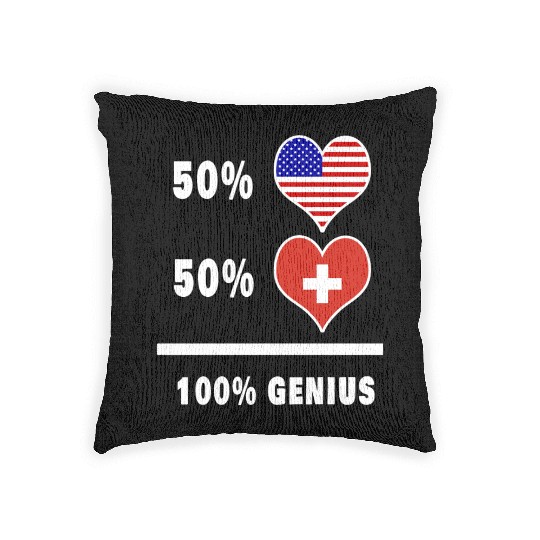 USA and Switzerland 100% genius Woven Pillows