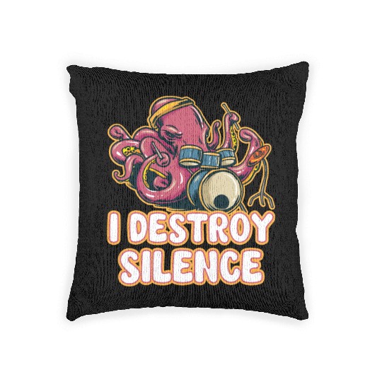 Drummer Drums Music Drum Set Drumming Woven Pillows