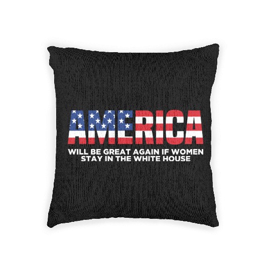 America Will Be Great Again Black Woven Pillows