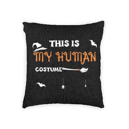 This Is My Human Costume Woven Pillows