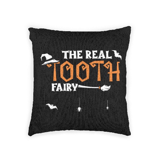 The Real Tooth Fairy - Halloween Woven Pillows