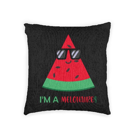 I'm a Melonaire Funny Fruits Watermelon Pun Woven Pillows