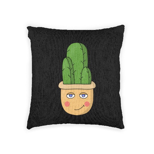 A cute cactus Woven Pillows