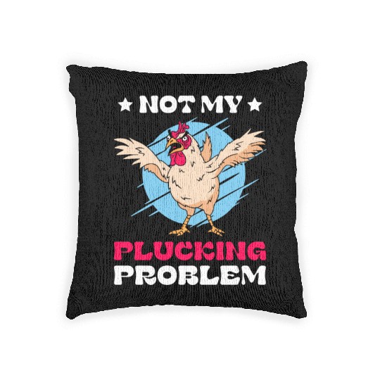 Chicken Mean Pet Plucking Angry Farm Animal Woven Pillows