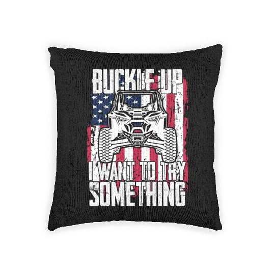 Truck Racer Lifestyle Monster Off Road Racing Gift Woven Pillows