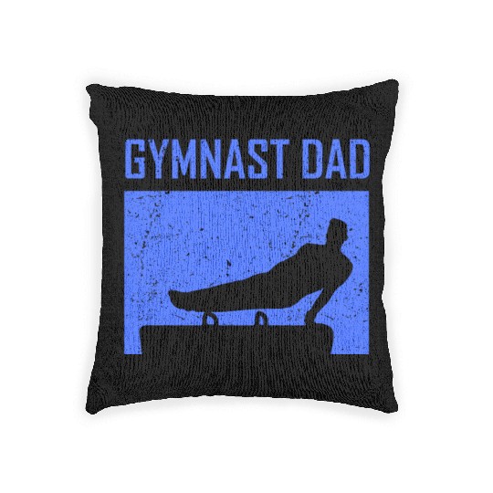 Gymnast Dad Sports Gymnasts Lover Gymnastics Woven Pillows