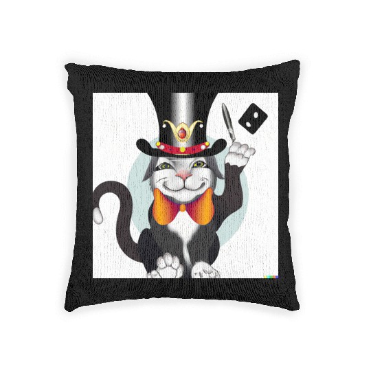 Cat joker Playing Cards | Gifts for Cat Lovers Woven Pillows
