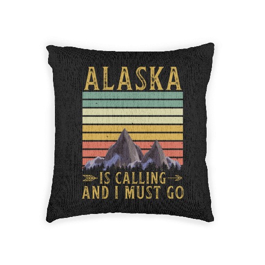 Alaska Woven Pillows Men's Women Children USA North Pole