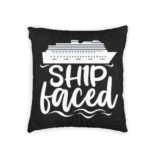 Ship Faced, Cruise Ship Woven Pillows