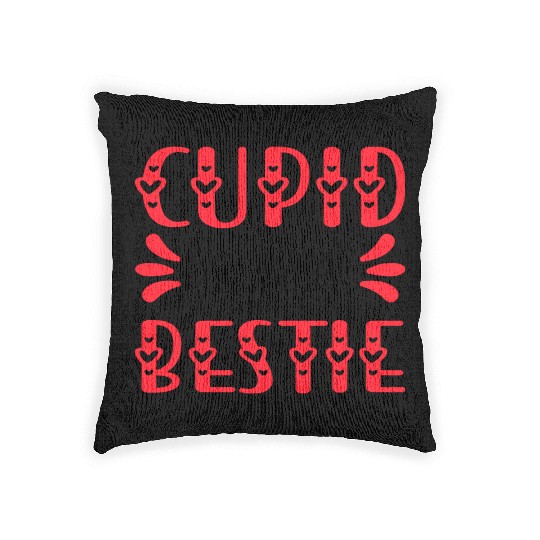 Cupid is My Bestie Woven Pillows