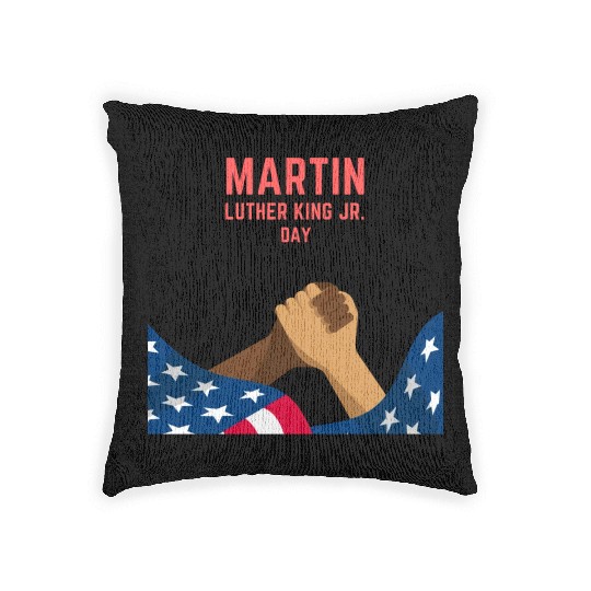 Martin Luther king jr. day Woven Pillows