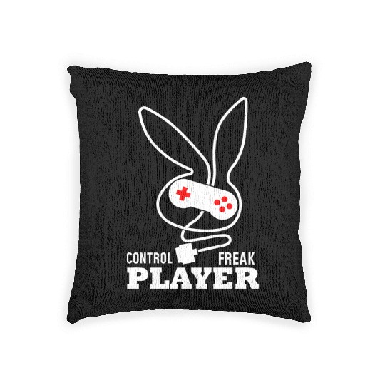 Control Freak Player Gamer Woven Pillows