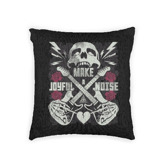 Make a joyful noise with a guitar Woven Pillows