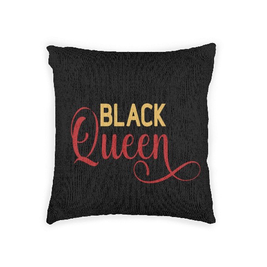 Black queen Woven Pillows