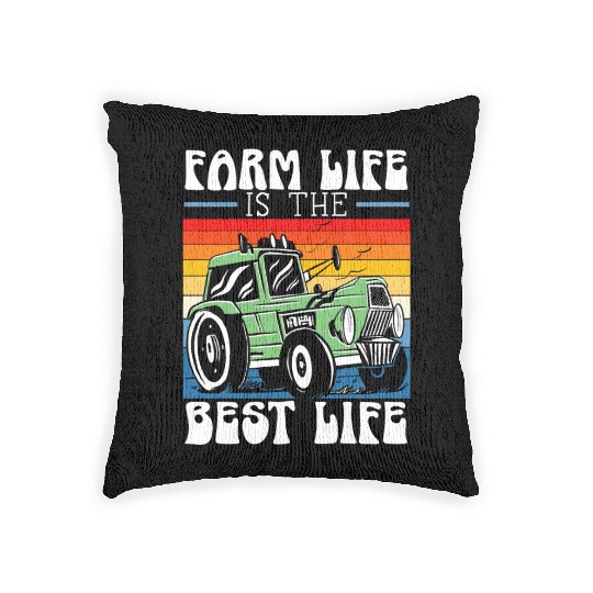 Farm Tractor Farming Life Agriculture Farmer Woven Pillows