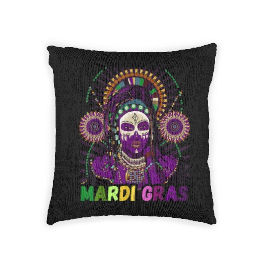 Voodoo Queen Magic Mardi Gras Woven Pillows