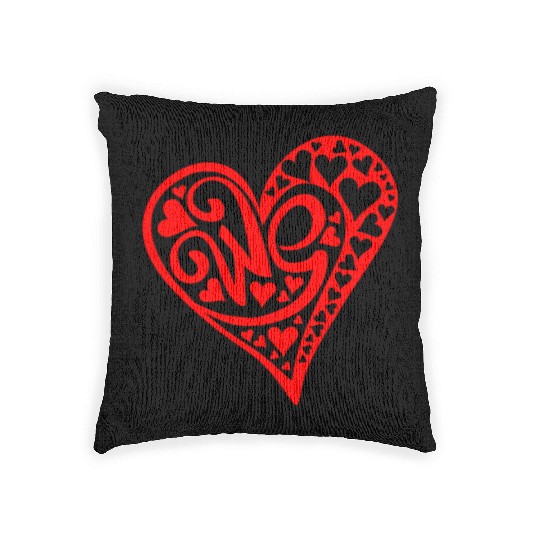 Galentines Day Red Heart We Valentines Day2 Woven Pillows