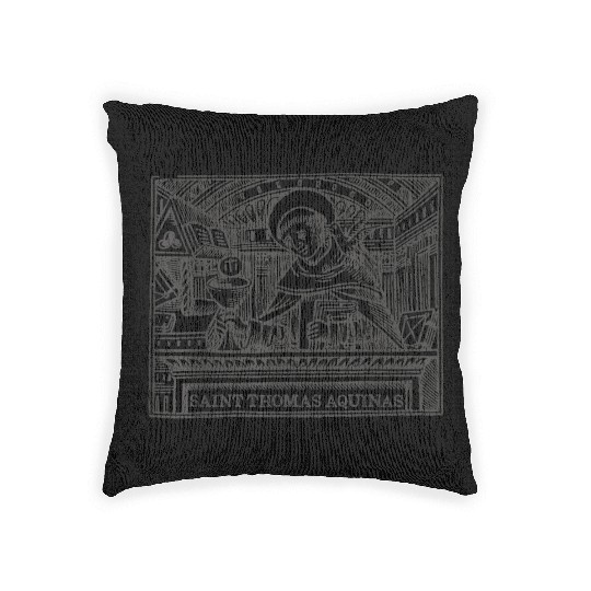 St Thomas Aquinas Patron Saint Students Catholic S Woven Pillows