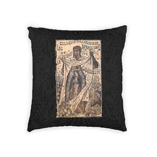 St Juan Diego Our Lady of Guadalupe Vintage Mary C Woven Pillows