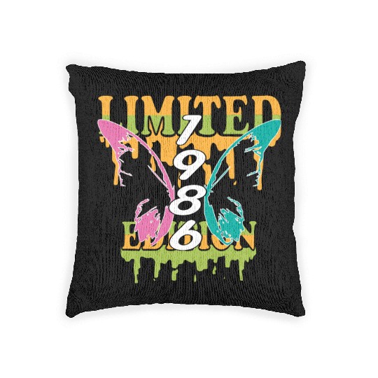 1986 Born Limited Edition Butterfly Gift Woven Pillows