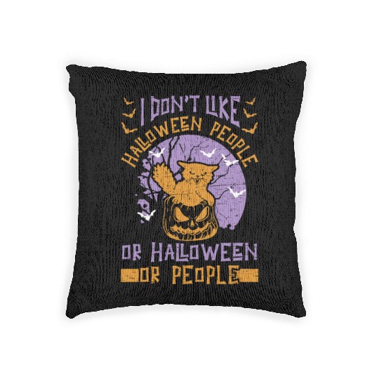Halloween Cat Owner Pet Animal Kitten Lover Woven Pillows