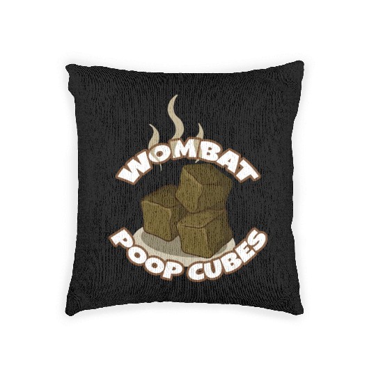 Wombat Poop Cubes Woven Pillows