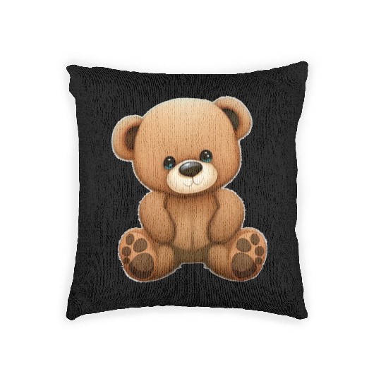 Cute Teddy Bear Woven Pillows