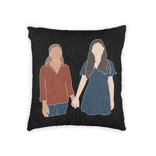 lesbian lgbtq pride valentine day 202 valentines Woven Pillows
