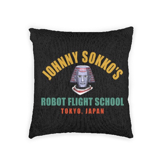 Johnny Sokko's Robot Flight School Tokyo, Japan Woven Pillows