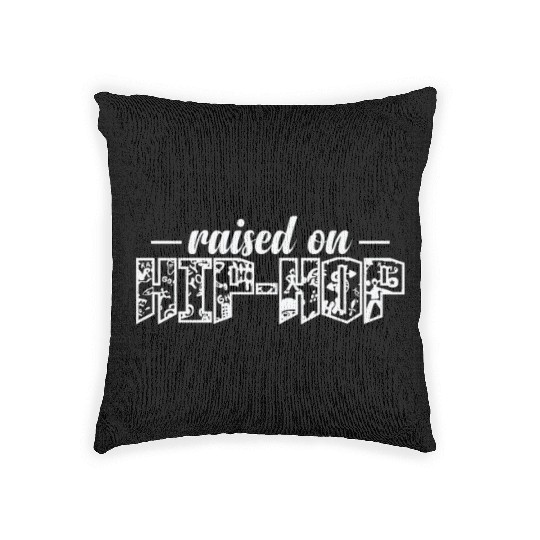 Raised on Hip Hop Music Direction Rap Woven Pillows