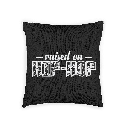 Raised on Hip Hop Music Direction Rap Woven Pillows