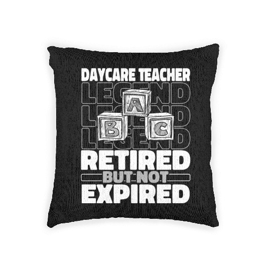 Daycare Teacher Retired Woven Pillows