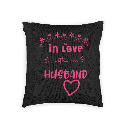 Love with My hasband Cute Valentine day Mom to Be Woven Pillows